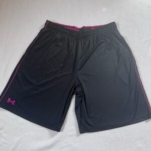 Men’s Under Armour Black Shorts with Pink Accents
Size - XL